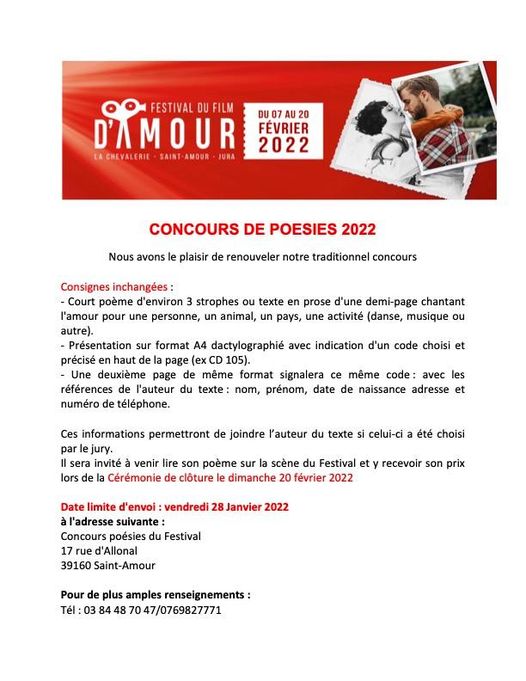 concours poemes damour